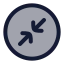 Circlearrowshrink icon with duotone rounded style