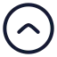 Circlearrowup icon with stroke rounded style