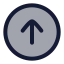 Circlearrowup icon with duotone rounded style