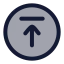 Circlearrowup icon with duotone rounded style