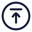 Circlearrowup icon with stroke rounded style