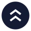 Circlearrowupdouble icon with solid sharp style