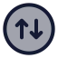 Circlearrowupdown icon with duotone standard style