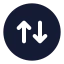 Circlearrowupdown icon with solid standard style