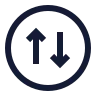 Circle Arrow Up Down icon preview