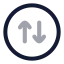 Circlearrowupdown icon with twotone rounded style