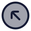 Circlearrowupleft icon with duotone rounded style