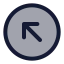 Circlearrowupleft icon with duotone standard style