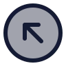Circle Arrow Up Left icon preview
