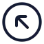 Circlearrowupleft icon with stroke rounded style