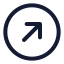 Circlearrowupright icon with stroke standard style