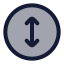 Circlearrowvertical icon with duotone rounded style
