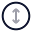 Circlearrowvertical icon with twotone rounded style