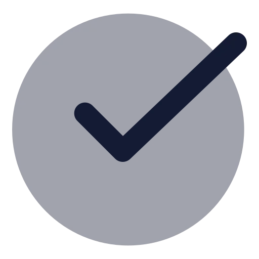 Circle Check Big Icon in Bulk Rounded style