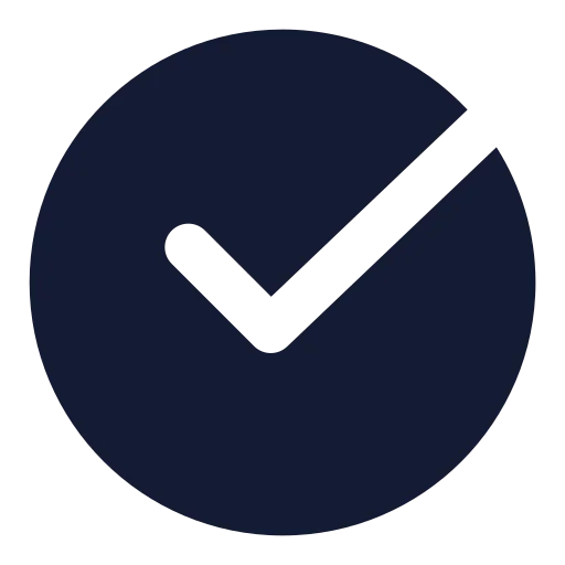 Circle Check Big Icon in Solid Rounded style