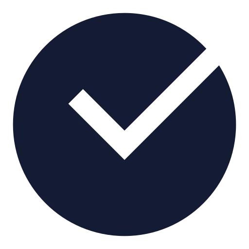 Circle Check Big Icon in Solid Sharp style