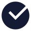Circlecheckbig icon with solid sharp style