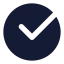 Circlecheckbig icon with solid standard style