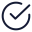 Circlecheckbig icon with stroke rounded style