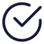 Circlecheckbig icon with stroke standard style