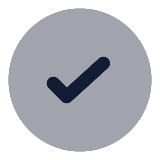Circle Check Icon in Bulk Rounded style