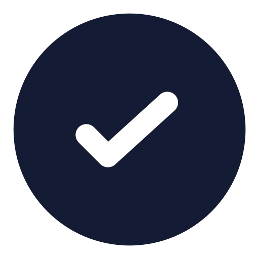 Circle Check Icon in Solid Rounded style