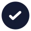 Circlecheck icon with solid rounded style