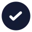 Circlecheck icon with solid rounded style