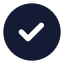 Circlecheck icon with solid standard style