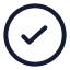 Circlecheck icon with stroke rounded style