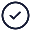 Circlecheck icon with stroke standard style