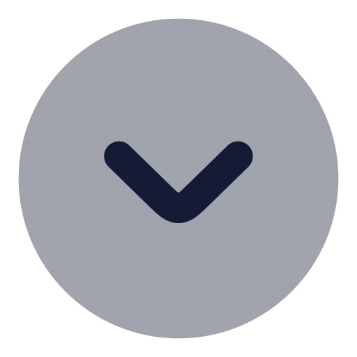 Circle Chevron Down Icon in Bulk Rounded style