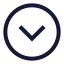 Circlechevrondown icon with stroke sharp style