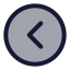 Circlechevronleft icon with duotone standard style