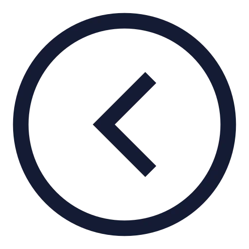 Circle Chevron Left Icon in Stroke Sharp style