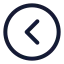 Circlechevronleft icon with stroke standard style
