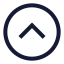 Circlechevronup icon with stroke sharp style