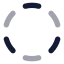 Circledashed icon with bulk rounded style