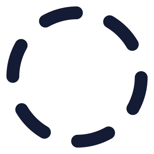 Circle Dashed Icon in Solid Rounded style