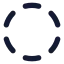 Circledashed icon with solid rounded style