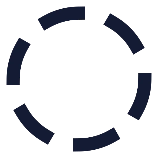 Circle Dashed Icon in Solid Sharp style