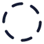 Circledashed icon with stroke rounded style