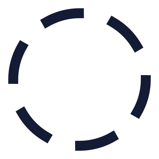 Circle Dashed Icon in Stroke Sharp style