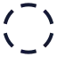 Circledashed icon with stroke sharp style