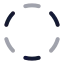 Circledashed icon with twotone rounded style