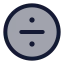 Circledivide icon with duotone rounded style