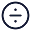 Circledivide icon with stroke standard style