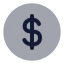 Circledollarsign icon with bulk rounded style