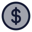 Circledollarsign icon with duotone rounded style