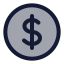 Circledollarsign icon with duotone standard style
